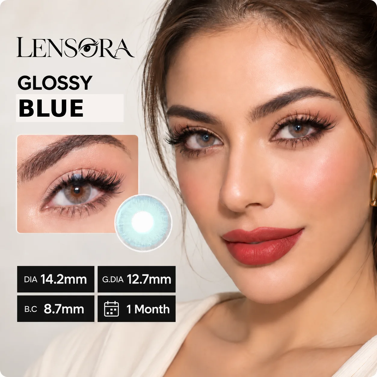 NOVA EYE Flipped Blue Monthly Colored Contact Lenses Green Monatslinsen farbige Kontaktlinsen