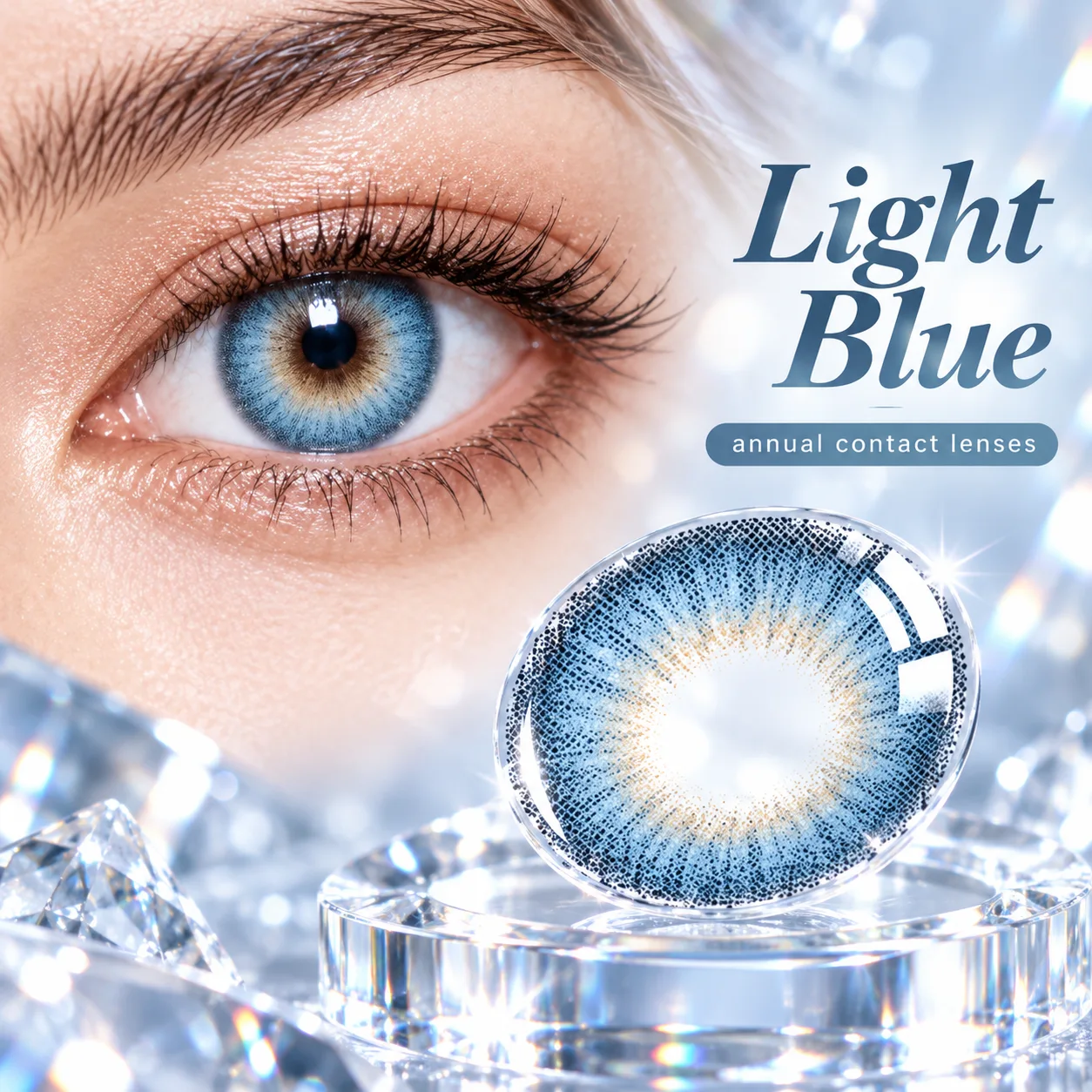 NOVA EYE Flipped Blue Green Daily colour contact lenses 3