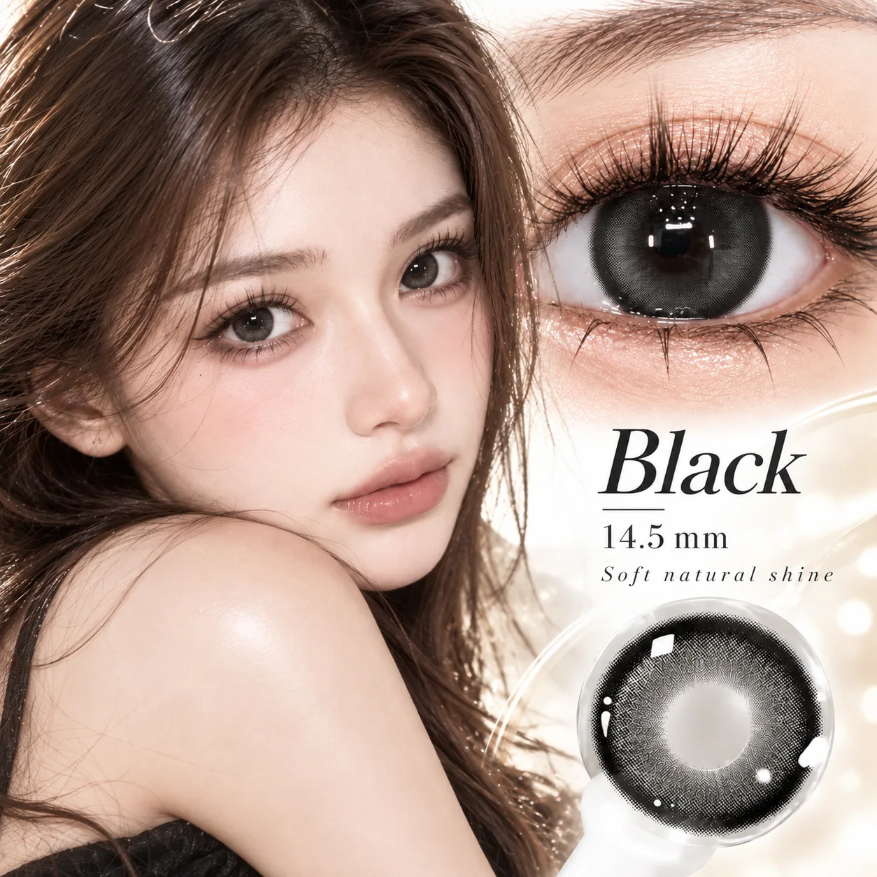 Aurea Halo Black Daily Colored Contact Lenses Black Tageslinsen farbige Kontaktlinsen