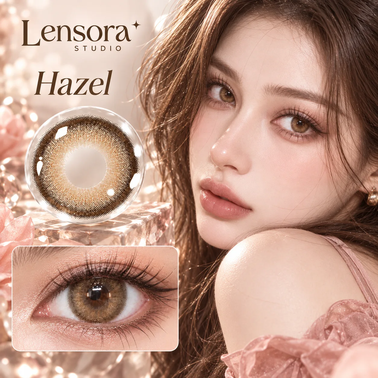 Lensora Studio Island Hazel Half-Yearly Colored Contact Lenses Hazel Half-Yearly farbige Kontaktlinsen
