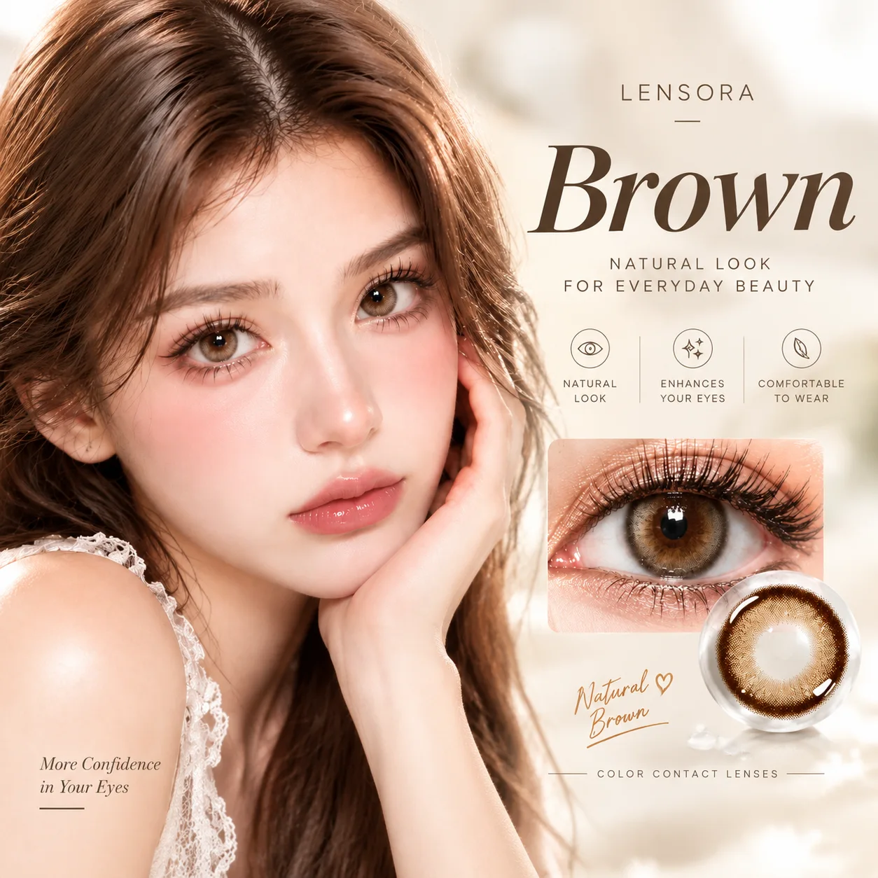Aurea Halo Series Daily Colored Contact Lenses Brown Tageslinsen farbige Kontaktlinsen