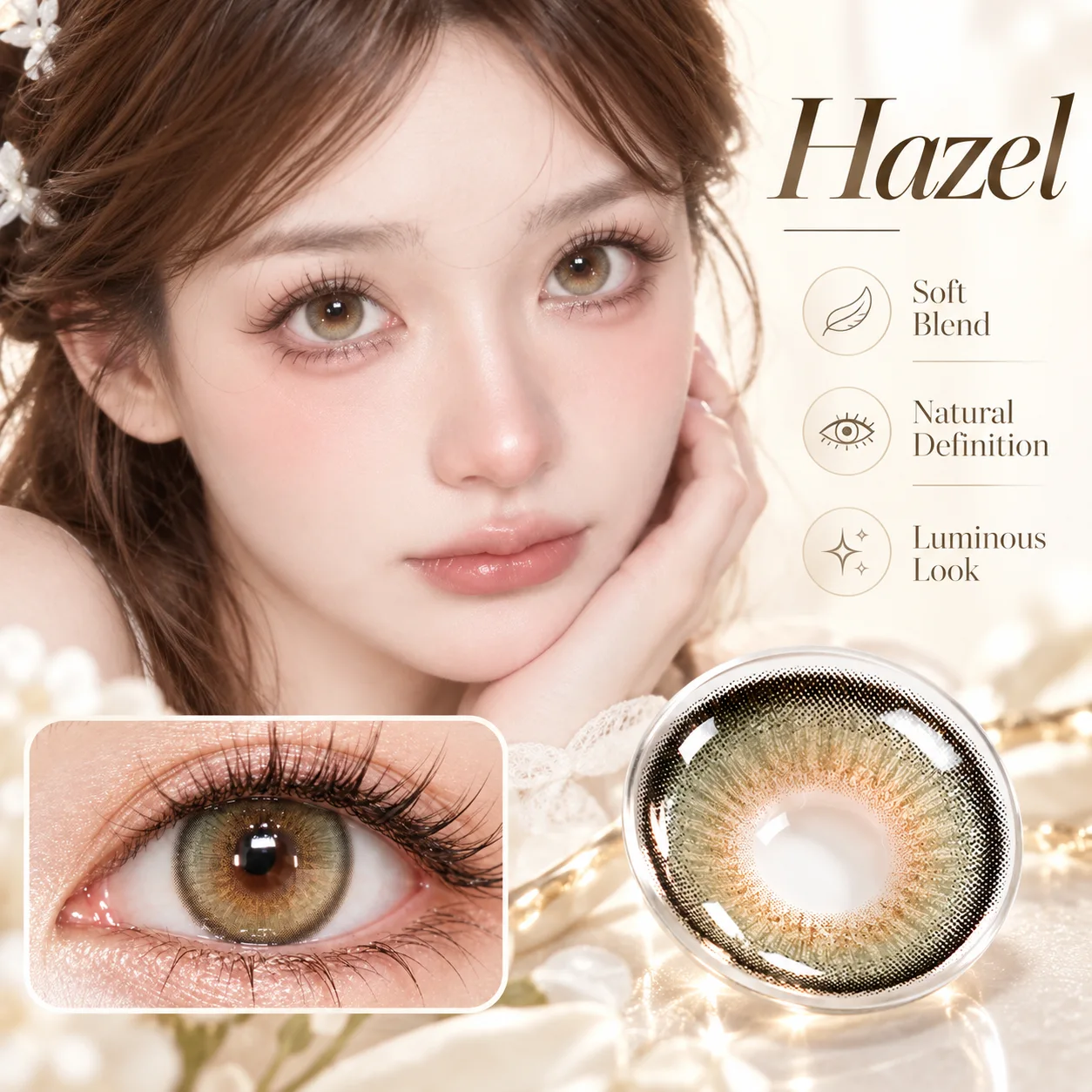 Lensora Studio Island Hazel Daily Colored Contact Lenses Hazel Daily colored contact lenses 2