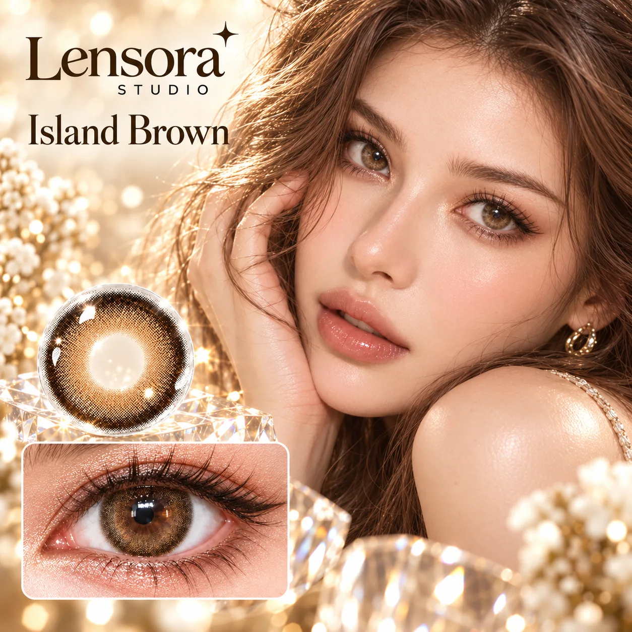 Aurea Halo Series Half-Yearly Disposable Contact Lenses Brown Tageslinsen farbige Kontaktlinsen