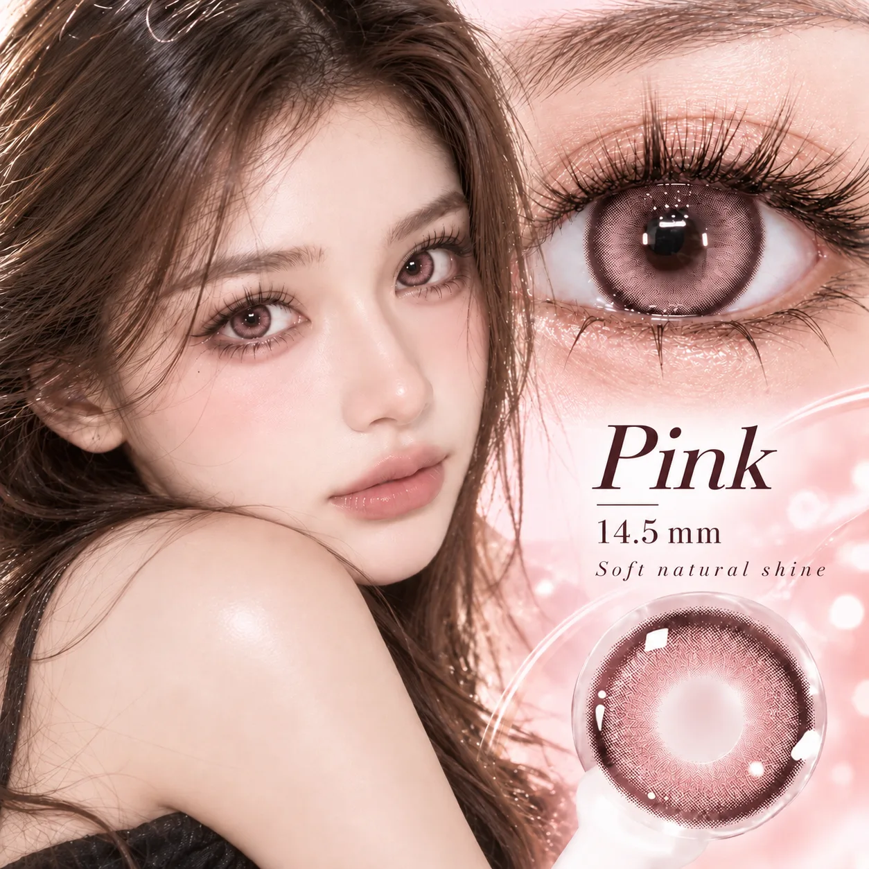 NOVA EYE Flipped Pink Daily Colored Contact Lenses Pink Tageslinsen farbige Kontaktlinsen 2