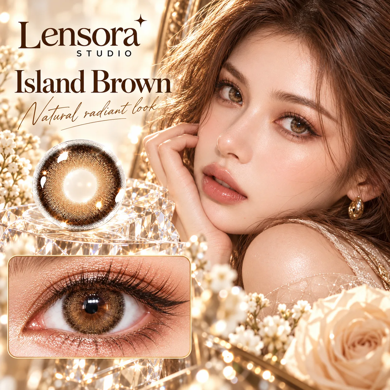 NOVA EYE Flipped Brown Half-Yearly Colored Contact Lenses ブラウン 半年交換 カラコン 4