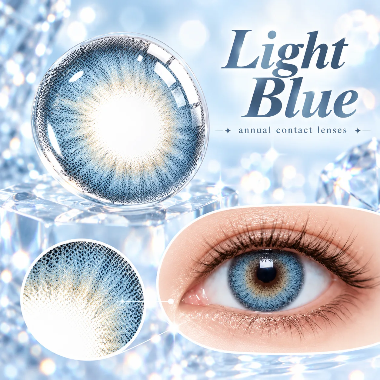 NOVA EYE Flipped Blue Green Daily colour contact lenses 2