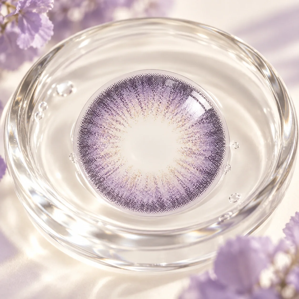 Aurea Halo Purple Monthly Colored Contact Lenses Purple Monatslinsen farbige Kontaktlinsen 3