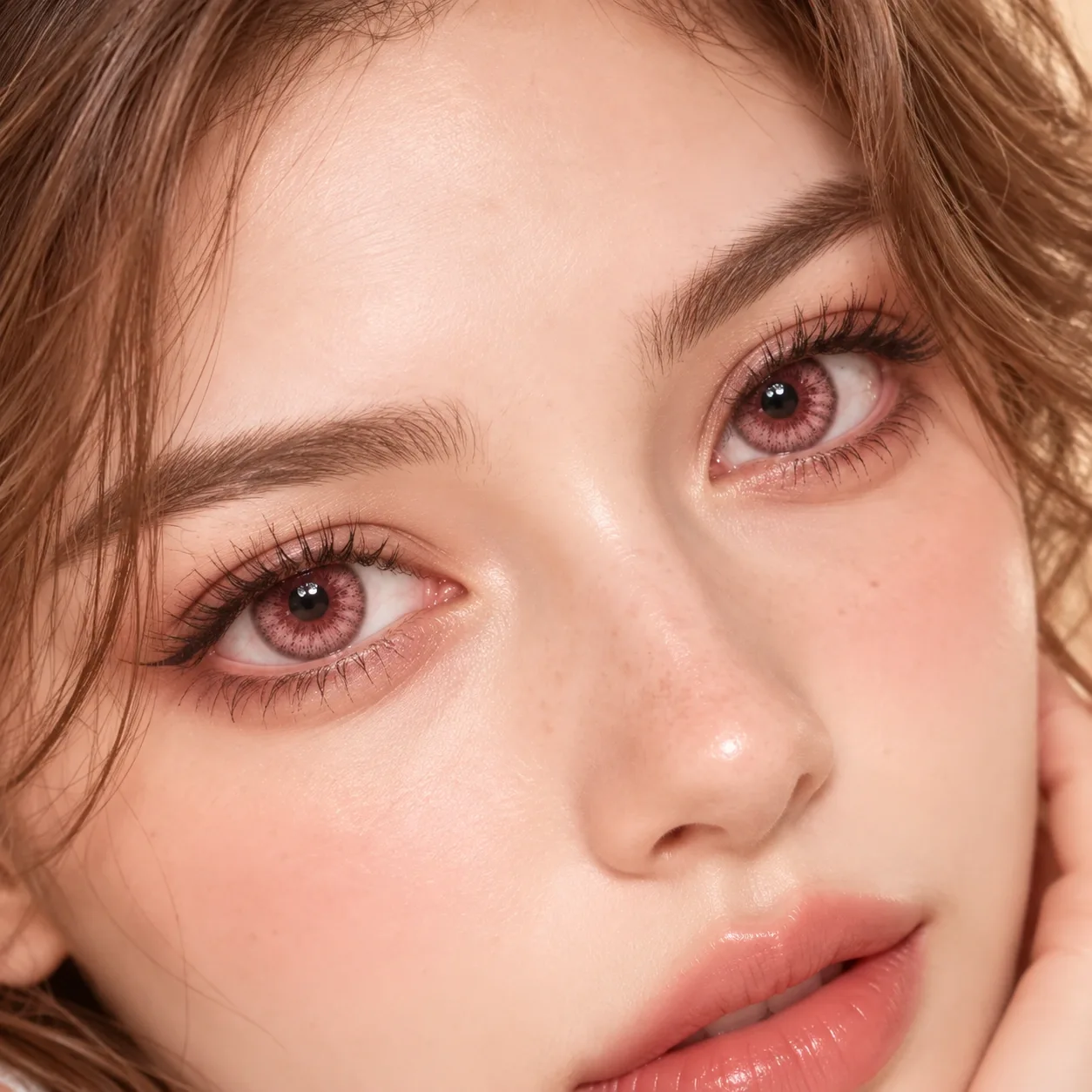 Lensora Studio Island Pink Monthly Colored Contact Lenses Blue Monthly colored contact lenses 2