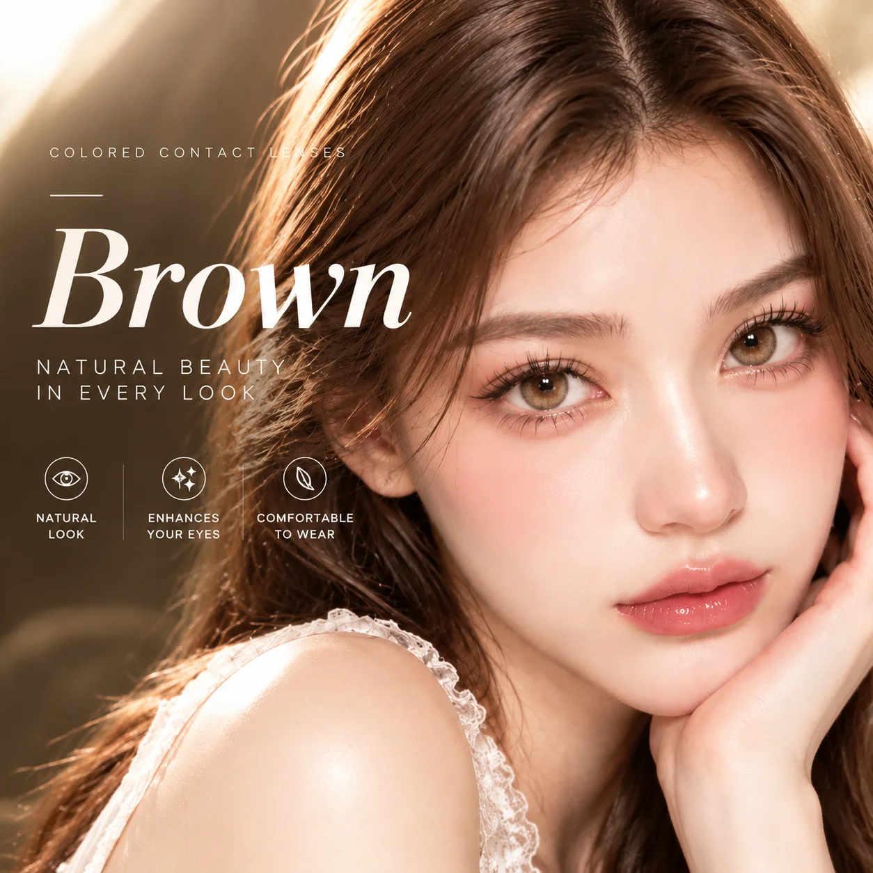 Aurea Halo Series Daily Colored Contact Lenses ブラウン ワンデー カラコン 2