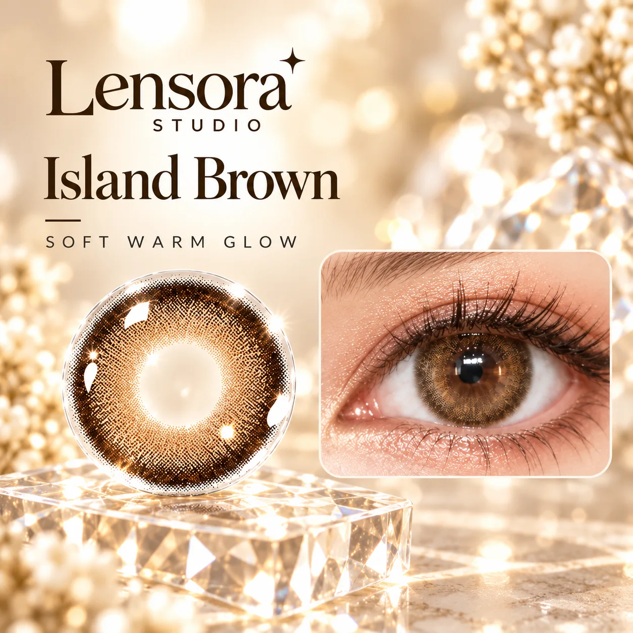 NOVA EYE Flipped Brown Half-Yearly Colored Contact Lenses ブラウン 半年交換 カラコン 3