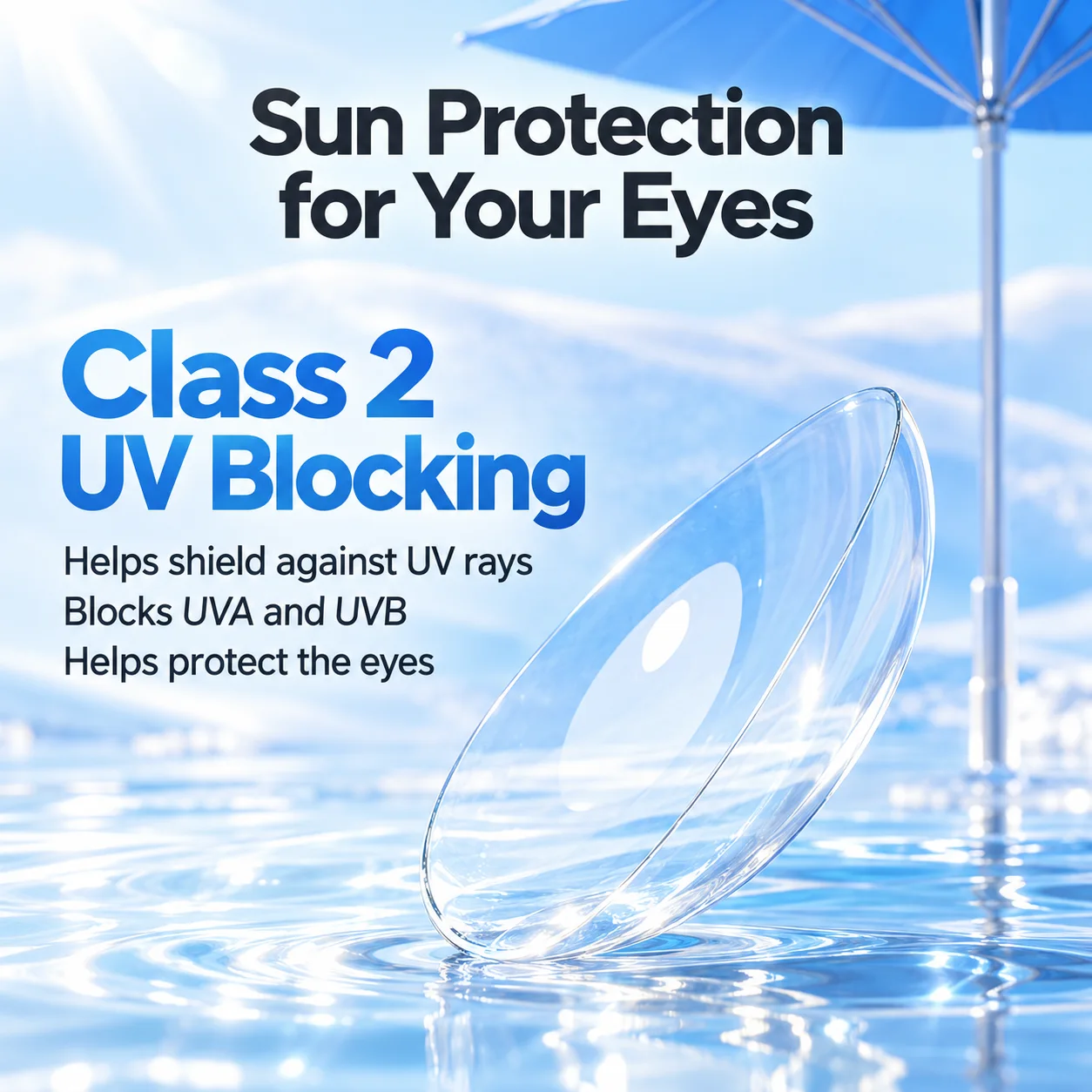 Lensora Clear Daily Contact Lenses Daily Contact Lenses 55% Water 14.2mm Clear Daily coloured contact lenses 2