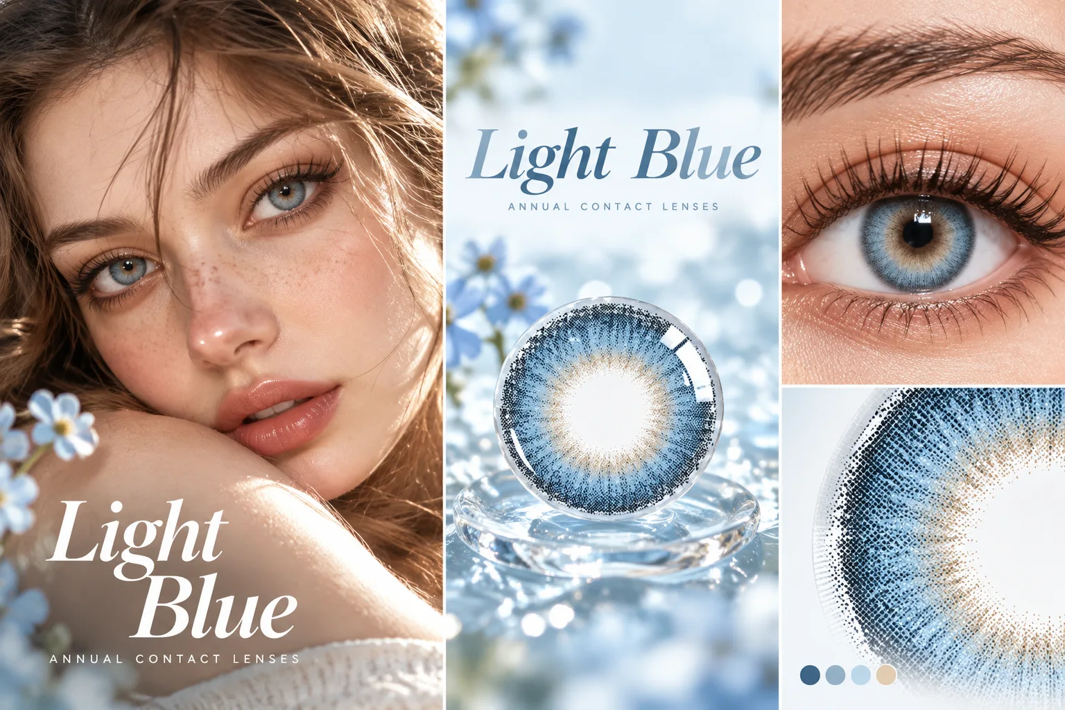 NOVA EYE Flipped Blue Green Daily colour contact lenses 4
