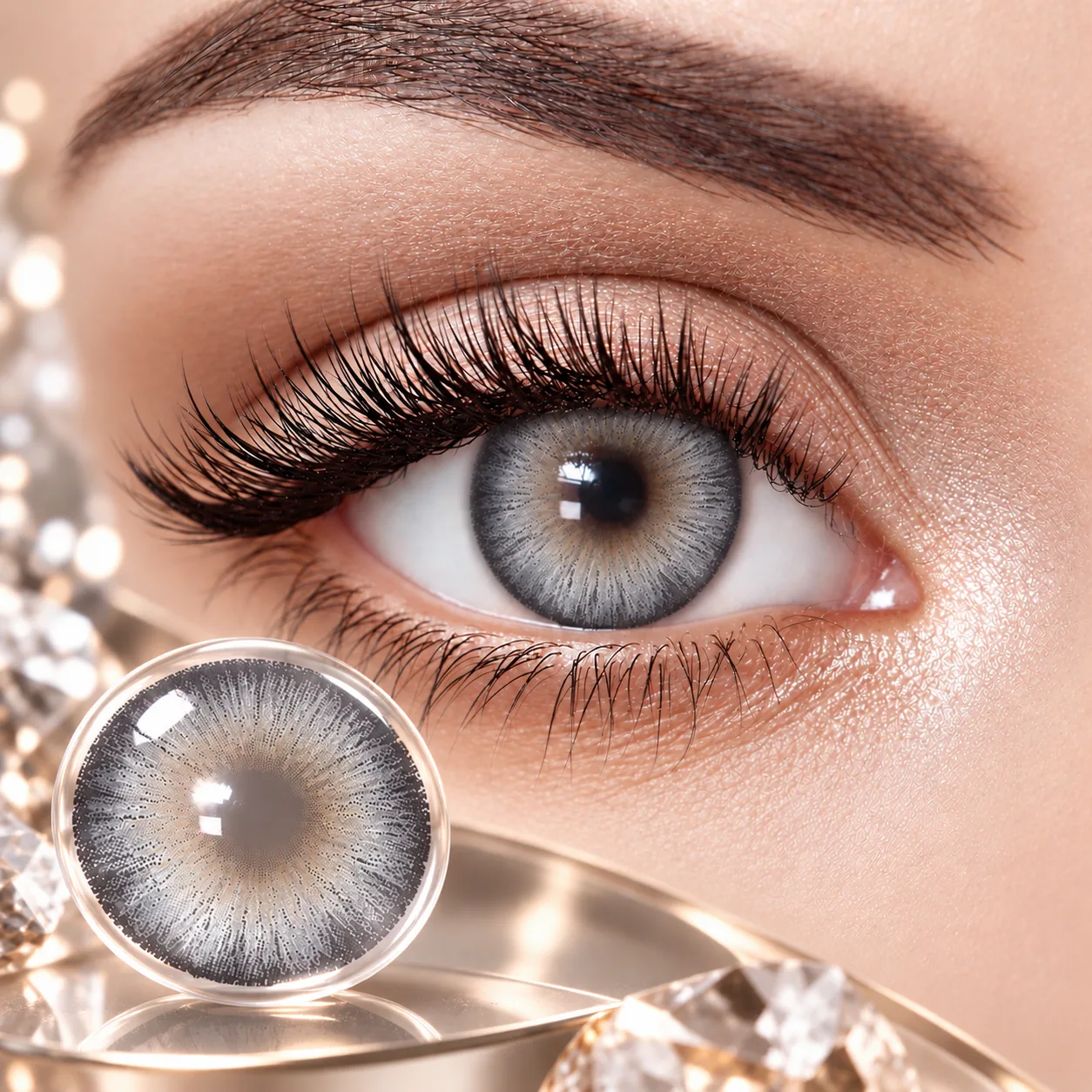 Lensora Studio Air Grey Monthly Colored Contact Lenses Grey Monthly colored contact lenses