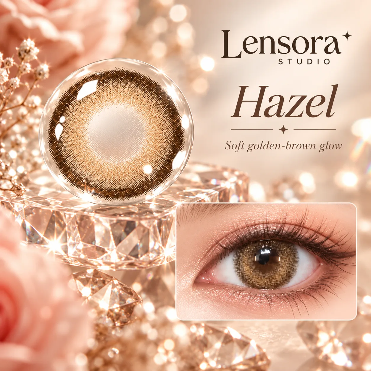 Aurea Halo Series Half-Yearly Disposable Contact Lenses Brown Tageslinsen farbige Kontaktlinsen 4
