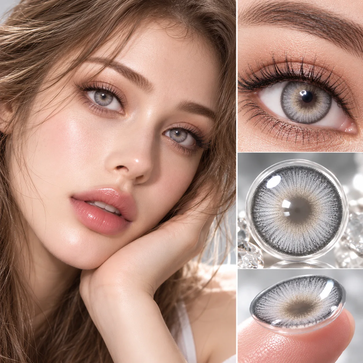 Lensora Studio Air Grey Monthly Colored Contact Lenses Grey Monthly colored contact lenses